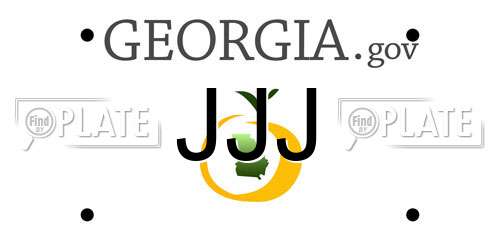 JJJ Georgia License Plate