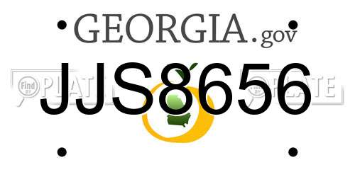 JJS8656 Georgia License Plate