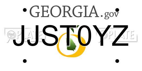 JJST0YZ Georgia License Plate