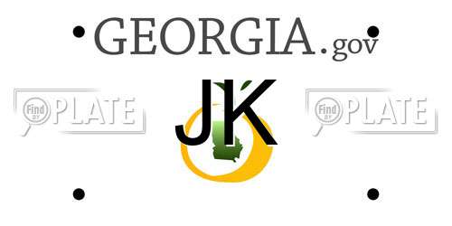 JK Georgia License Plate