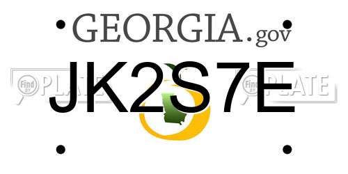 JK2S7E Georgia License Plate