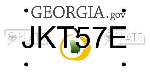 JKT57E Georgia License Plate