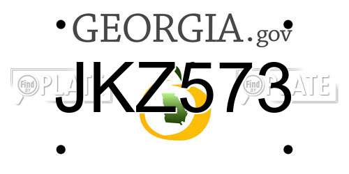 JKZ573 Georgia License Plate