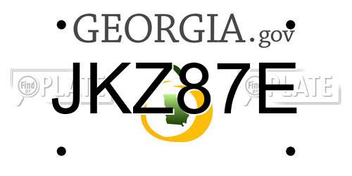 JKZ87E Georgia License Plate