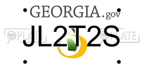 JL2T2S Georgia License Plate