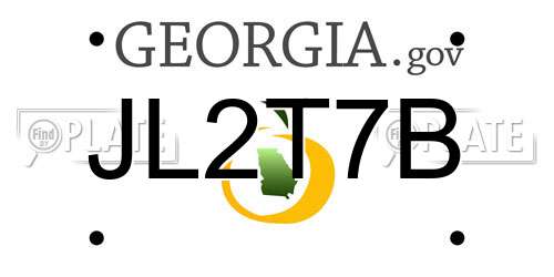 JL2T7B Georgia License Plate