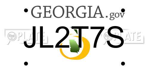 JL2T7S Georgia License Plate