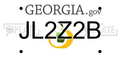 JL2Z2B Georgia License Plate