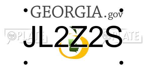 JL2Z2S Georgia License Plate