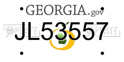 JL53557 Georgia License Plate