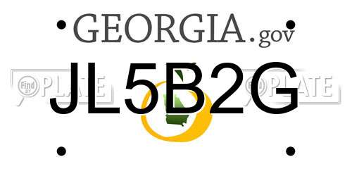 JL5B2G Georgia License Plate