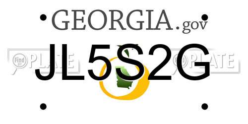 JL5S2G Georgia License Plate