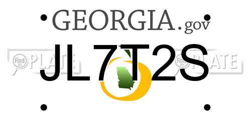 JL7T2S Georgia License Plate