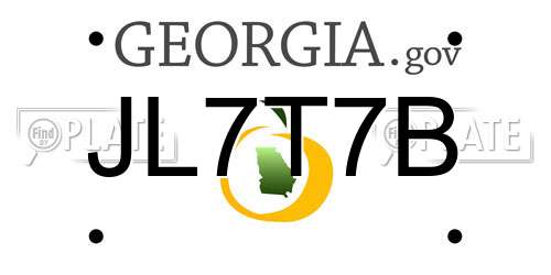JL7T7B Georgia License Plate