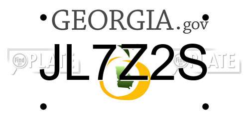 JL7Z2S Georgia License Plate