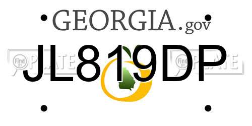 JL819DP Georgia License Plate