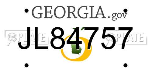 JL84757 Georgia License Plate