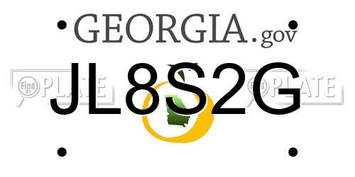 JL8S2G Georgia License Plate