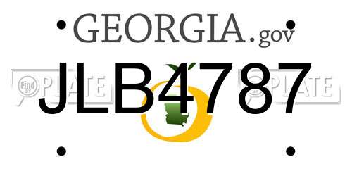 JLB4787 Georgia License Plate