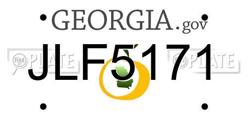 JLF5171 Georgia License Plate