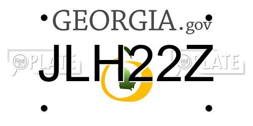 JLH22Z Georgia License Plate