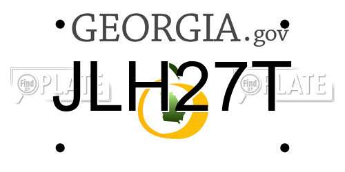JLH27T Georgia License Plate