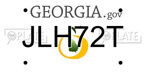 JLH72T Georgia License Plate