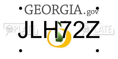 JLH72Z Georgia License Plate