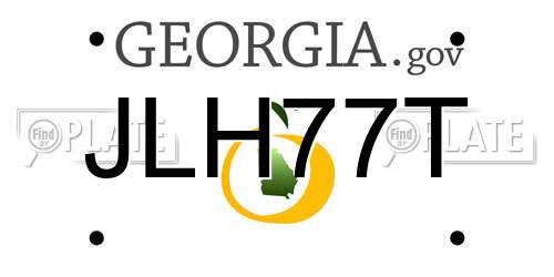 JLH77T Georgia License Plate