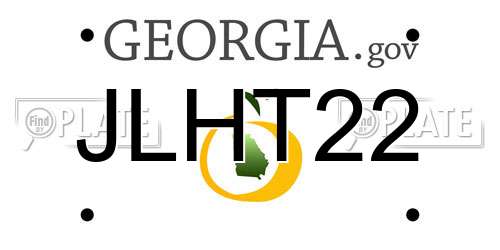 JLHT22 Georgia License Plate
