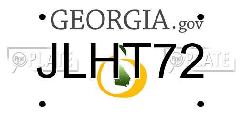 JLHT72 Georgia License Plate