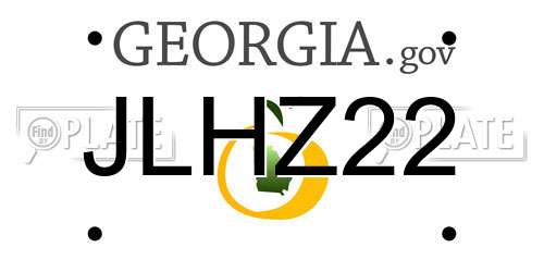 JLHZ22 Georgia License Plate