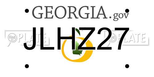 JLHZ27 Georgia License Plate
