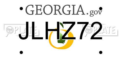 JLHZ72 Georgia License Plate