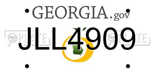 JLL4909 Georgia License Plate