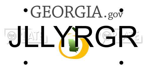 JLLYRGR Georgia License Plate