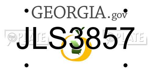 JLS3857 Georgia License Plate