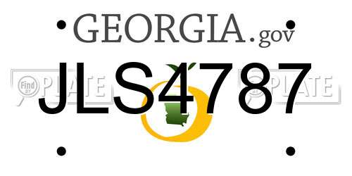 JLS4787 Georgia License Plate