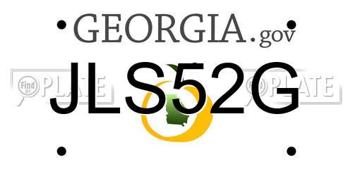 JLS52G Georgia License Plate