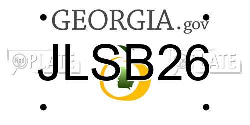 JLSB26 Georgia License Plate