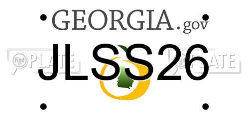 JLSS26 Georgia License Plate