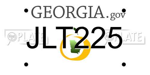 JLT225 Georgia License Plate