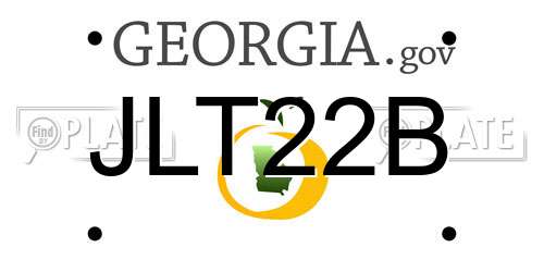 JLT22B Georgia License Plate