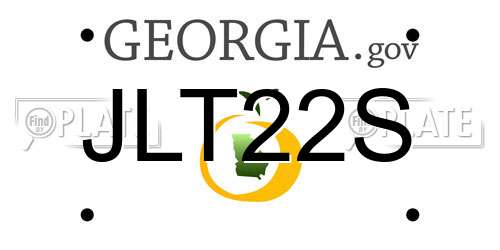 JLT22S Georgia License Plate