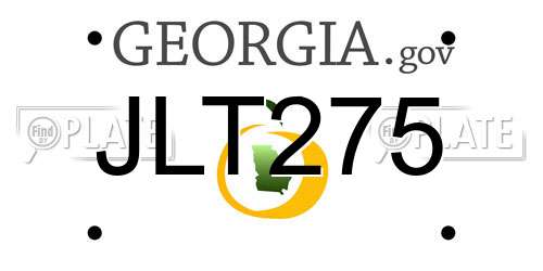 JLT275 Georgia License Plate