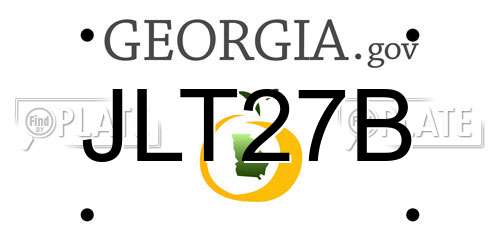 JLT27B Georgia License Plate