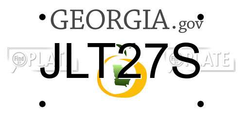 JLT27S Georgia License Plate
