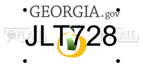 JLT728 Georgia License Plate