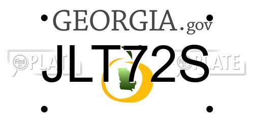 JLT72S Georgia License Plate