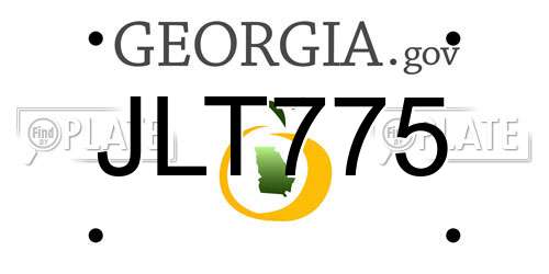 JLT775 Georgia License Plate